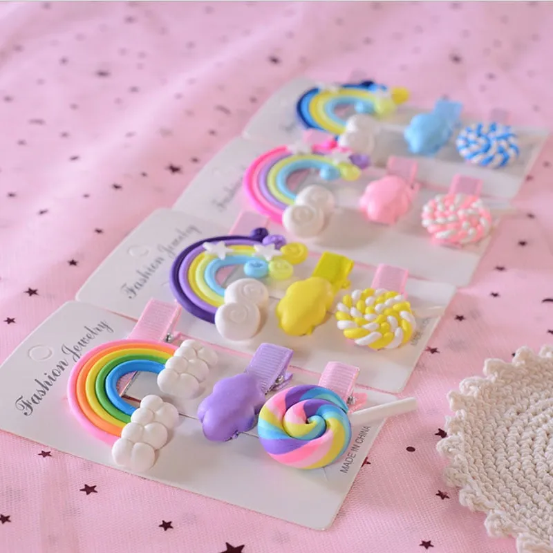 Candy Rainbow Hair Clips