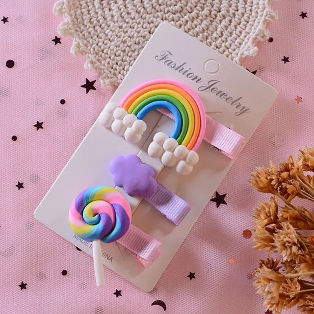 Candy Rainbow Hair Clips