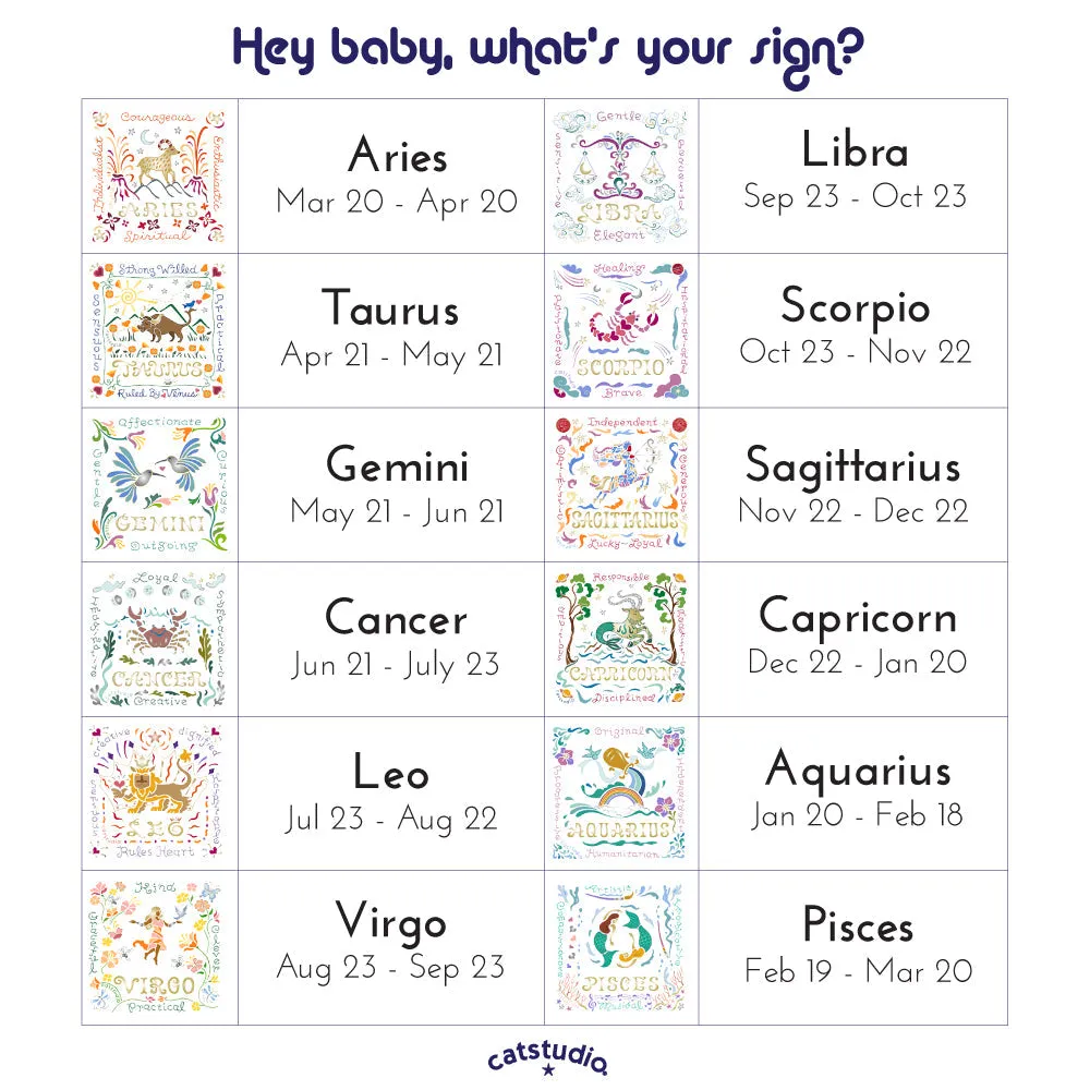 Capricorn Astrology Dish Towel