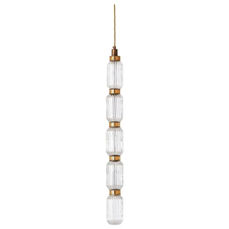 Ceiling Lamp Pyrex Glass Amber, Bronzed or Chrome finish , Gold Mosaic Insert