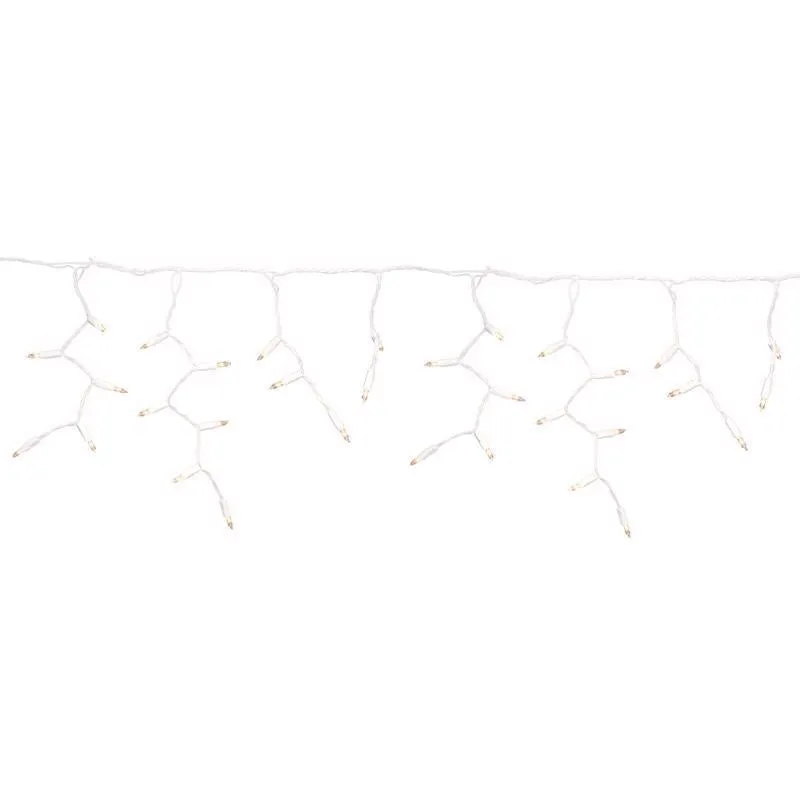 Celebrations Platinum LED T5 Warm White 100 ct Icicle Christmas Lights 9.5 ft.