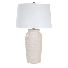 Ceramic Table Lamp With Linen Shade