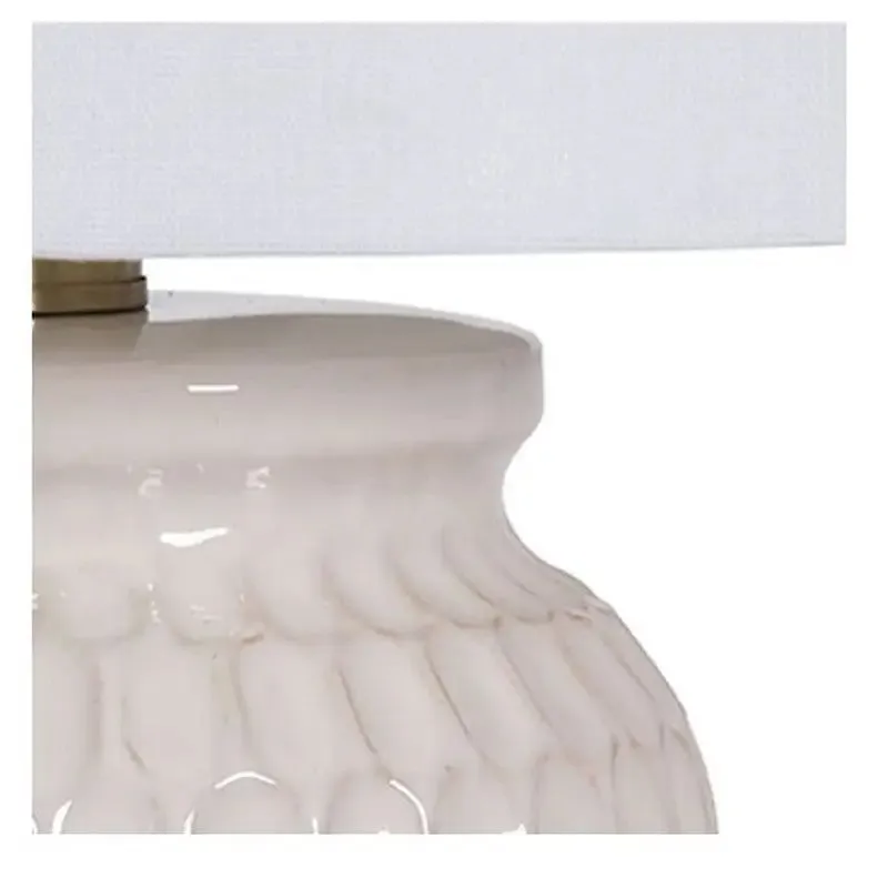 Ceramic Table Lamp With Linen Shade