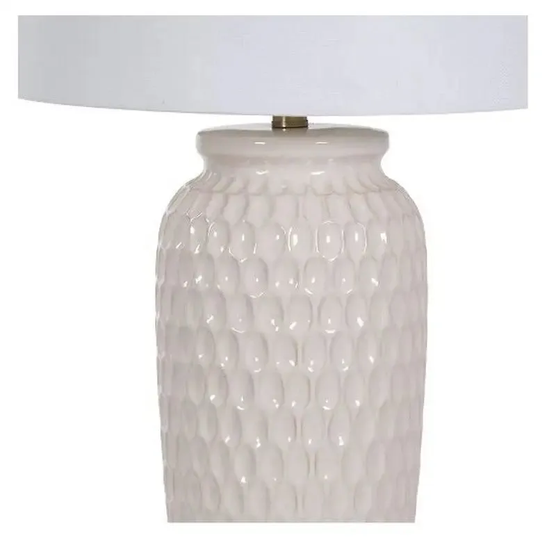 Ceramic Table Lamp With Linen Shade