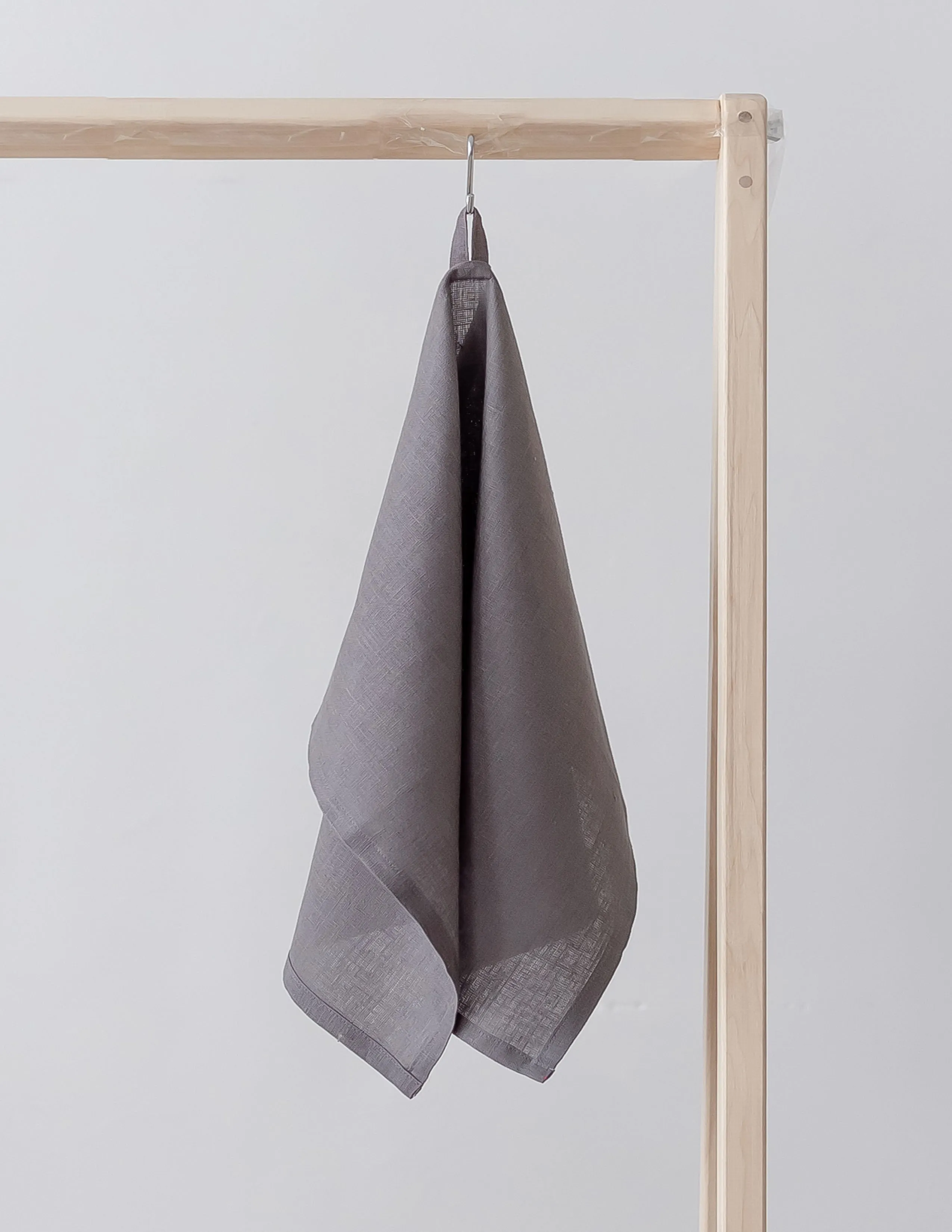 Charcoal Grey Linen Kitchen Towel