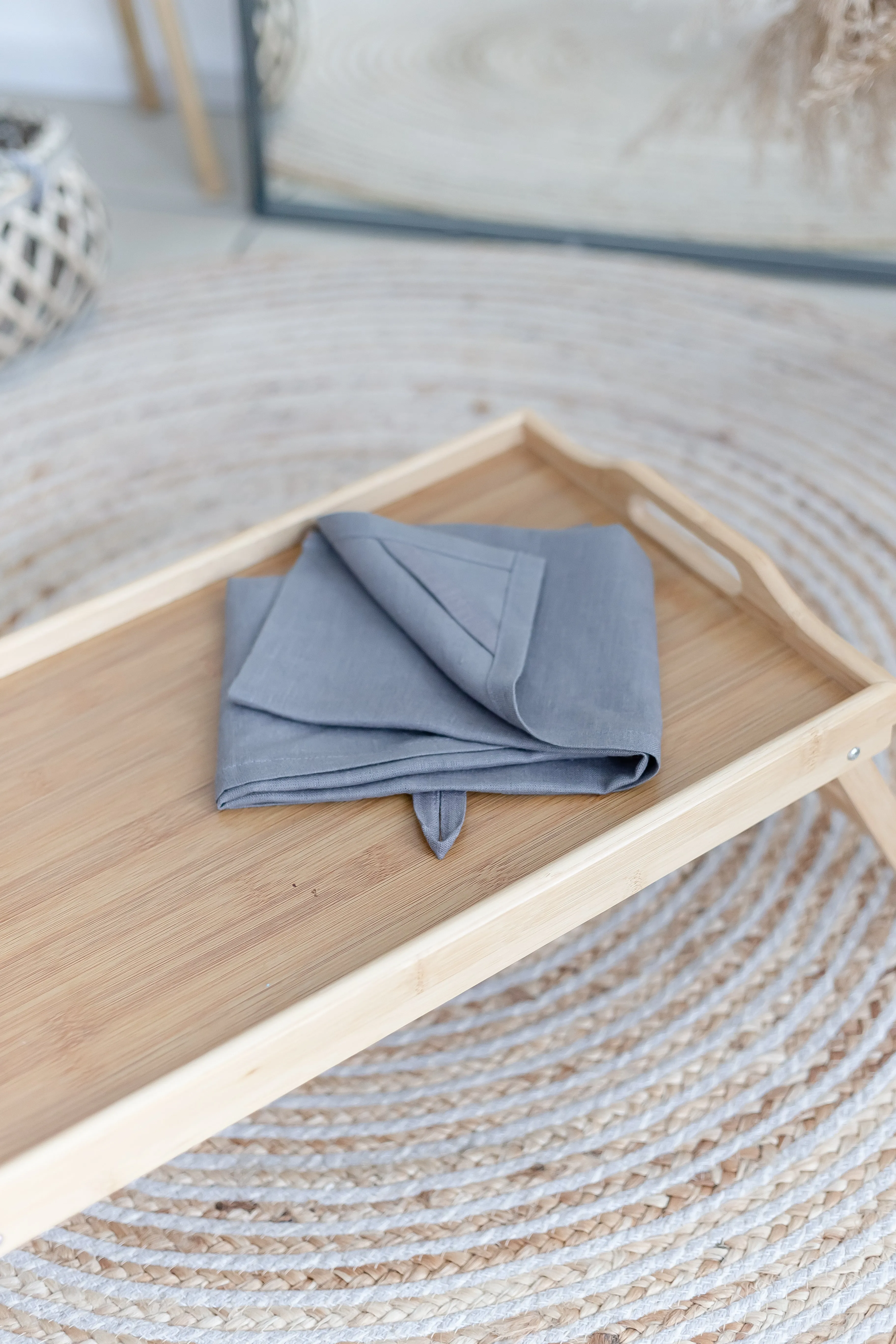 Charcoal Grey Linen Kitchen Towel