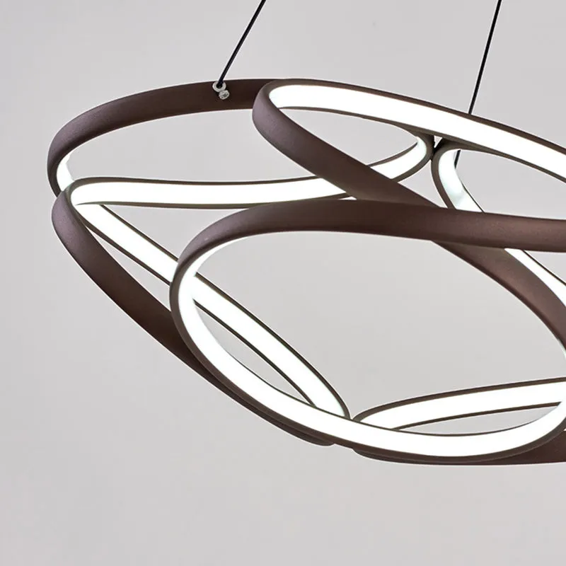 Chic Curve LED Chandelier for Modern Living Rooms