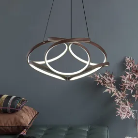 Chic Curve LED Chandelier for Modern Living Rooms