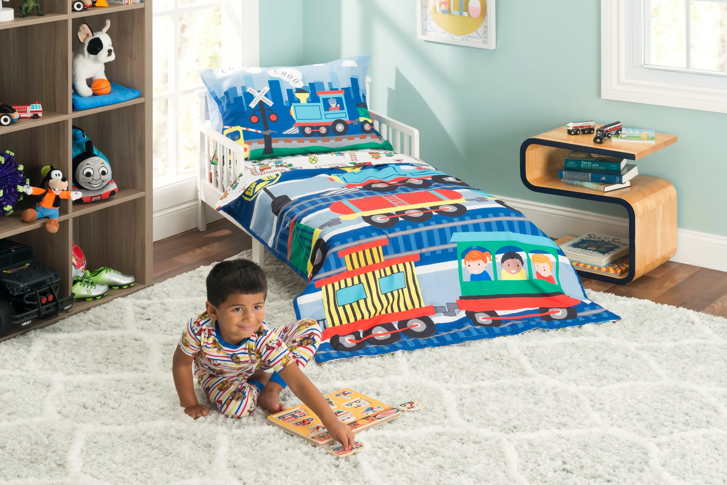 Choo Choo Train 4-Piece Toddler Bedding Set