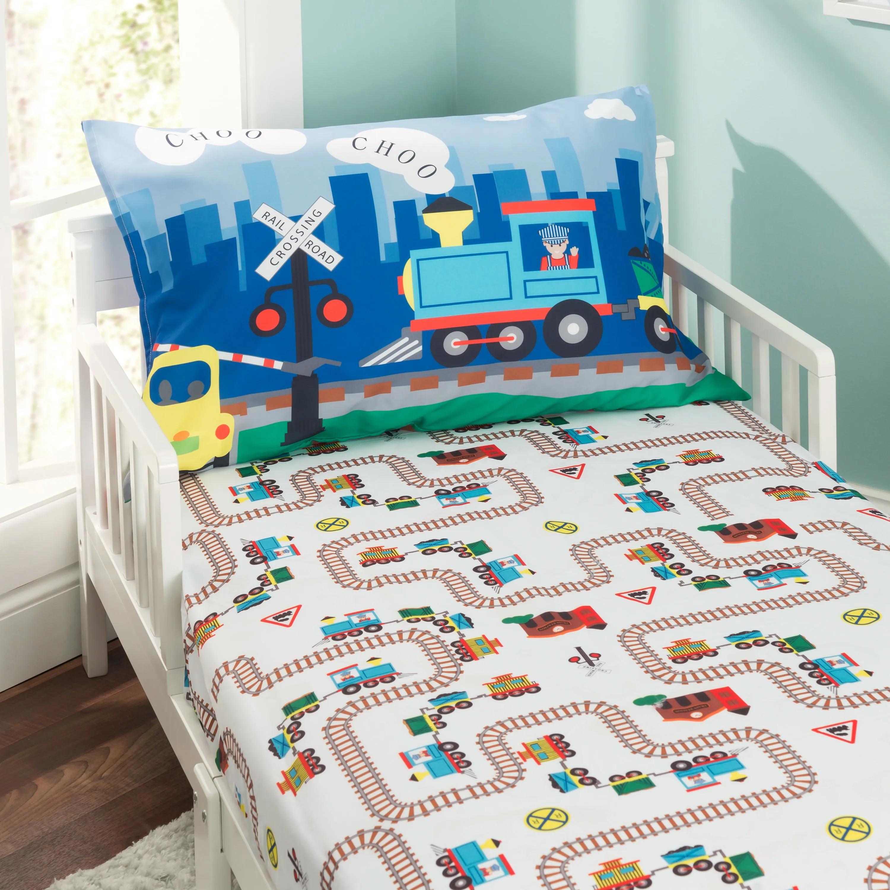 Choo Choo Train 4-Piece Toddler Bedding Set