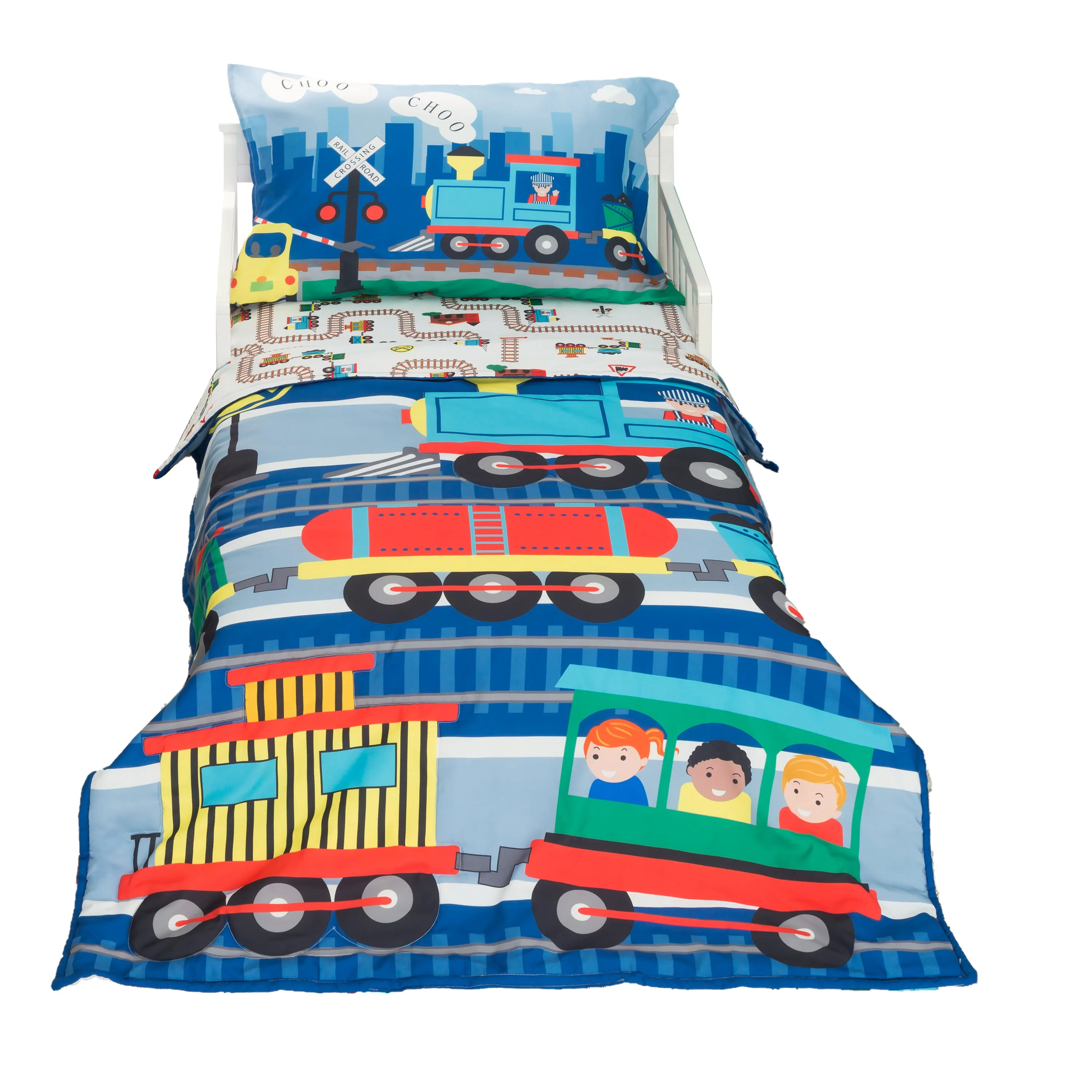 Choo Choo Train 4-Piece Toddler Bedding Set