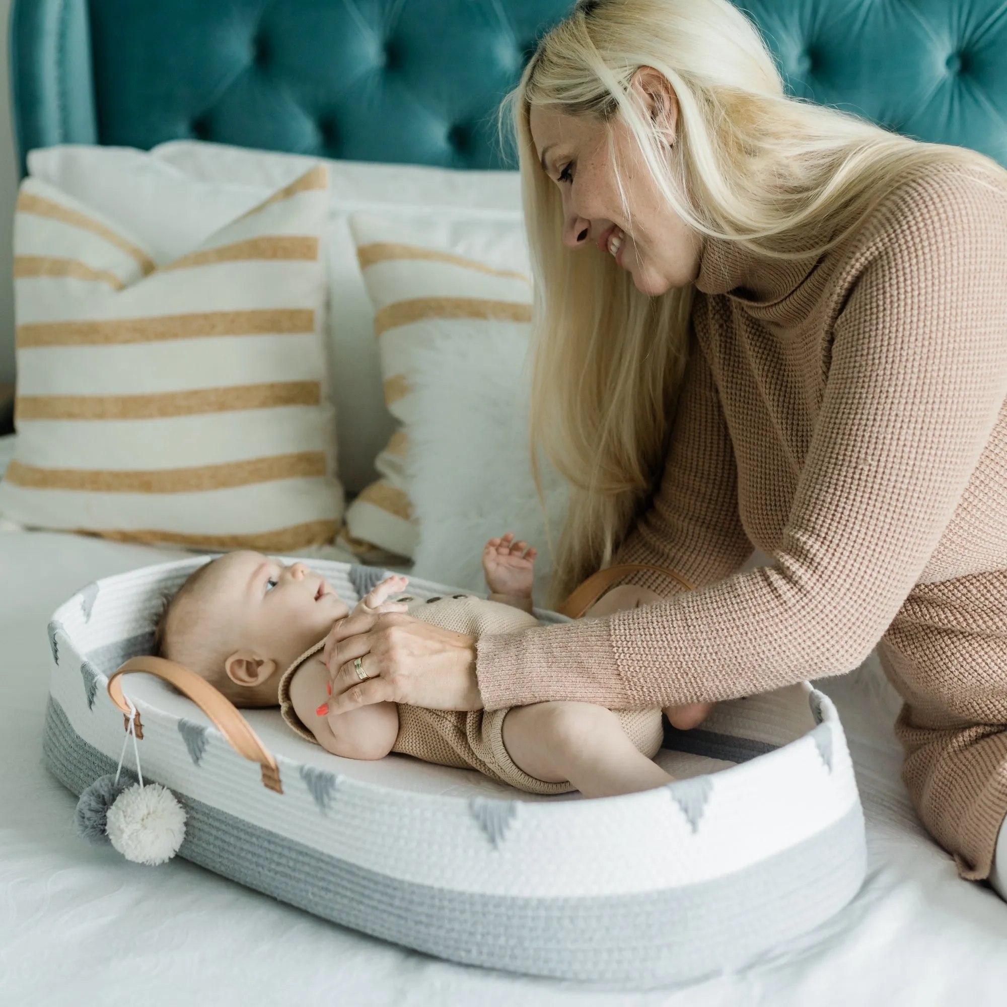 Cotton Rope Baby Changing Basket Set