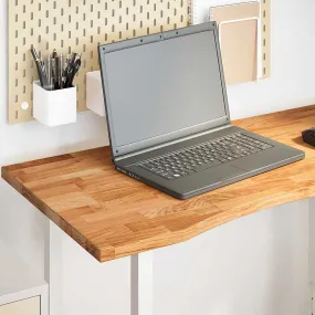 Desk Top Light Brown 100x50x2.5 cm Solid Wood Oak Rectangular