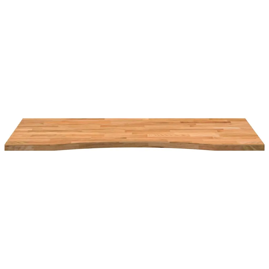 Desk Top Light Brown 100x50x2.5 cm Solid Wood Oak Rectangular