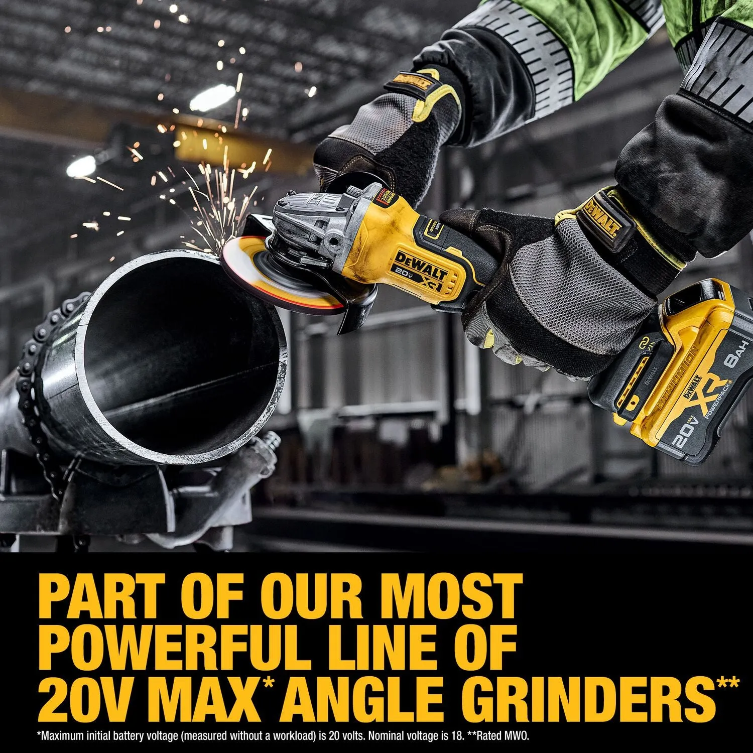 Dewalt DCG410WW1 - 20V MAX* XR® BRUSHLESS CORDLESS 4-1/2 IN. - 5 IN. ANGLE GRINDER KIT WITH XR POWERPACK™