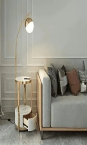 Dewdrop Glow Marble Floor Lamp (F9064)