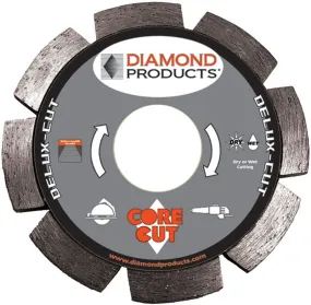 Diamond Products 21072 Circular Saw Blade, 4-1/2 in Dia, 7/8 in Arbor, Diamond Cutting Edge :EA: QUANTITY: 1