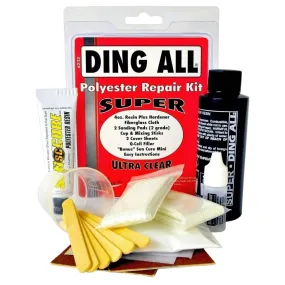 Ding All Super Ultra Clear Polyester Surfboard Repair Kit - 4oz