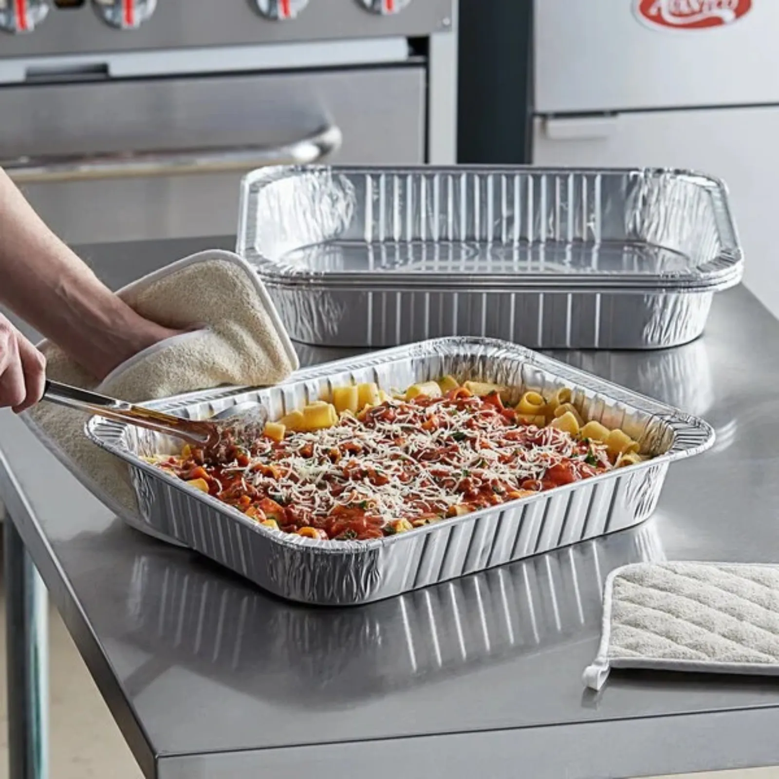 Disposable Aluminum Large 17 X 12.5 X 3.19 inches Rectangular Roaster