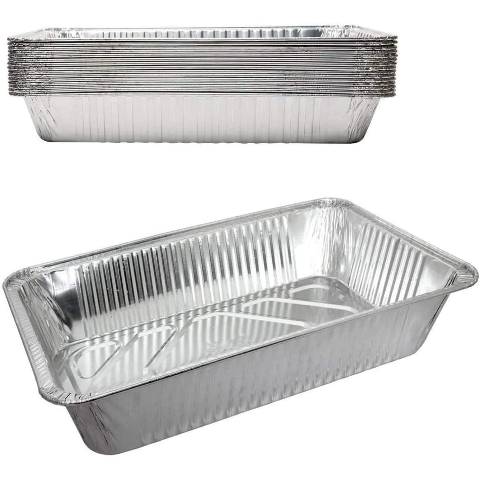 Disposable Aluminum Large 17 X 12.5 X 3.19 inches Rectangular Roaster