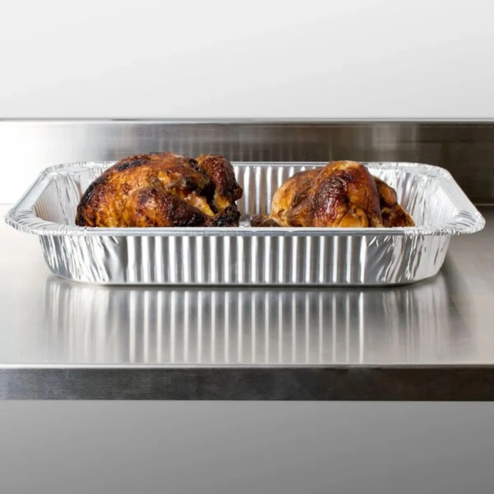 Disposable Aluminum Large 17 X 12.5 X 3.19 inches Rectangular Roaster