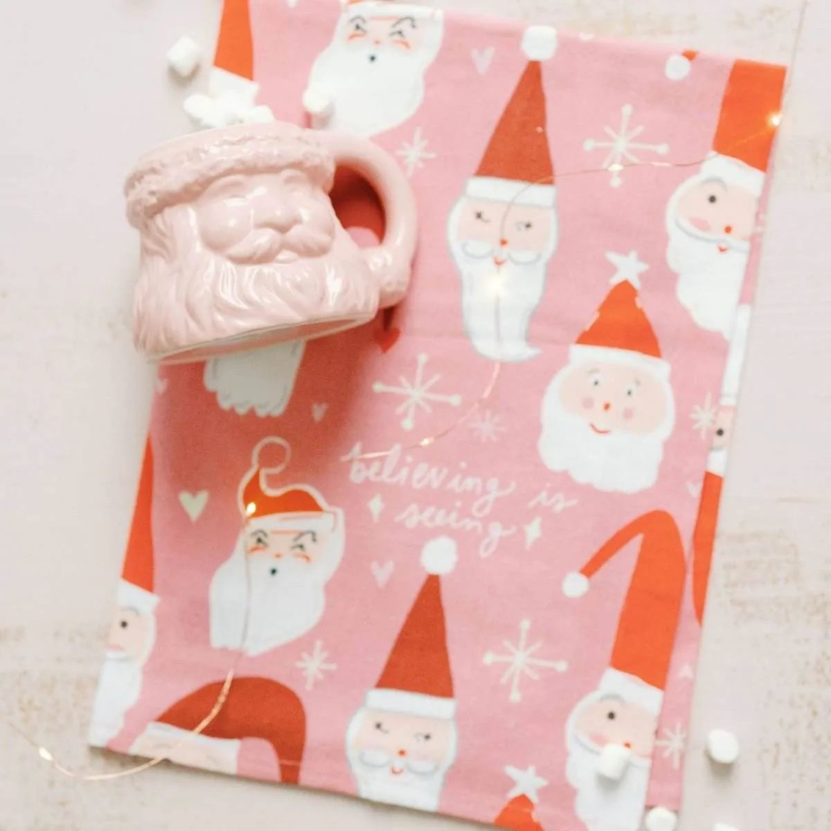 Doe A Deer | Believing Is Seeing Santa Full Pattern Towel