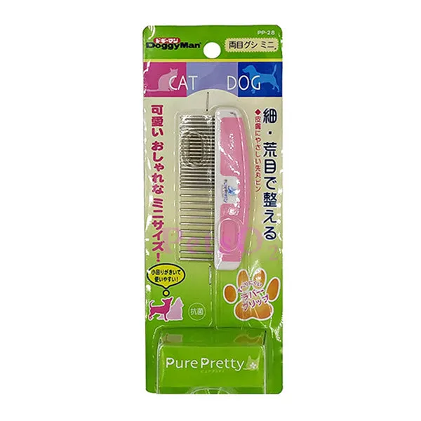 DoggyMan Pure Pretty Fine & Coarse Teeth Comb Mini