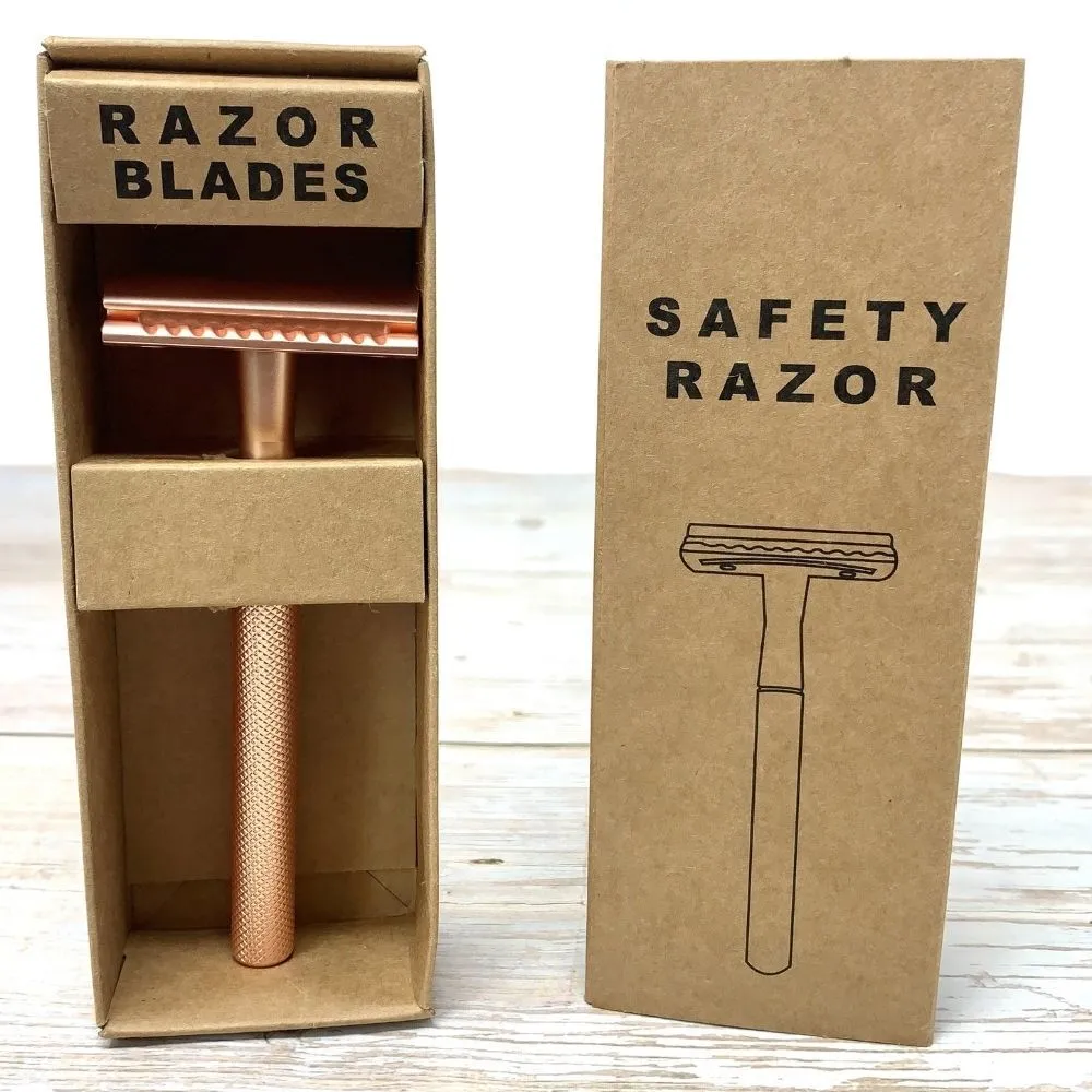 Double Edge Safety Razor, Rose Gold, EarthBits