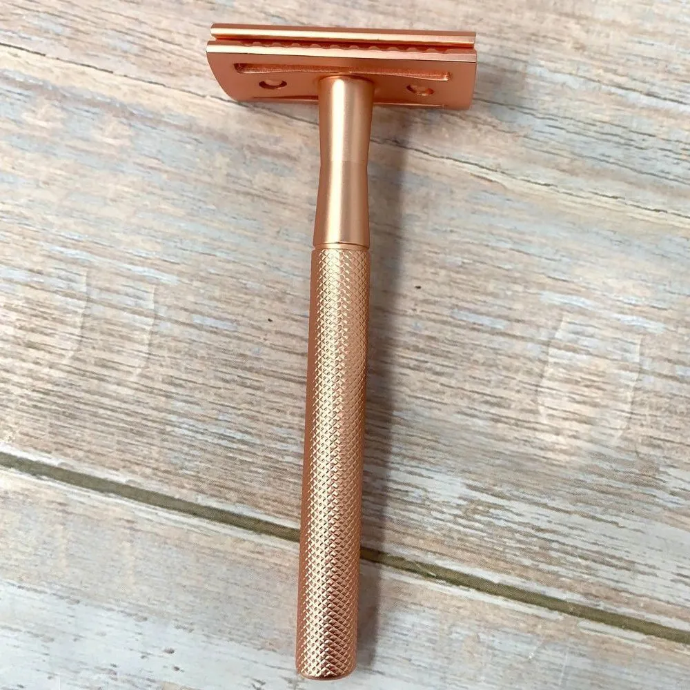 Double Edge Safety Razor, Rose Gold, EarthBits