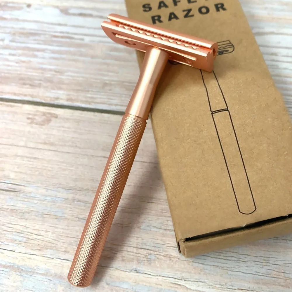 Double Edge Safety Razor, Rose Gold, EarthBits