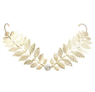 Double Gold Leaves Hairbands Wedding Headpiece Bridal Hair Accessories Wedding