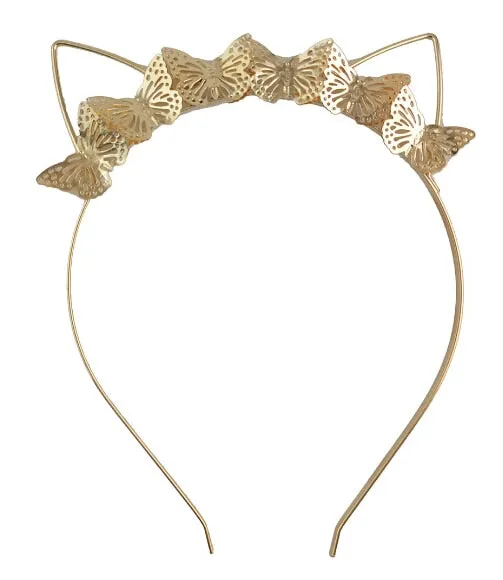 Double Gold Leaves Hairbands Wedding Headpiece Bridal Hair Accessories Wedding