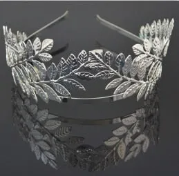 Double Gold Leaves Hairbands Wedding Headpiece Bridal Hair Accessories Wedding