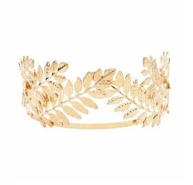 Double Gold Leaves Hairbands Wedding Headpiece Bridal Hair Accessories Wedding