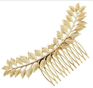 Double Gold Leaves Hairbands Wedding Headpiece Bridal Hair Accessories Wedding