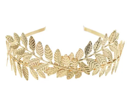 Double Gold Leaves Hairbands Wedding Headpiece Bridal Hair Accessories Wedding