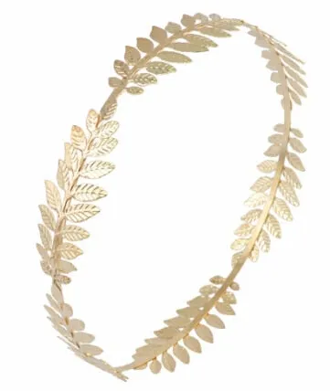 Double Gold Leaves Hairbands Wedding Headpiece Bridal Hair Accessories Wedding