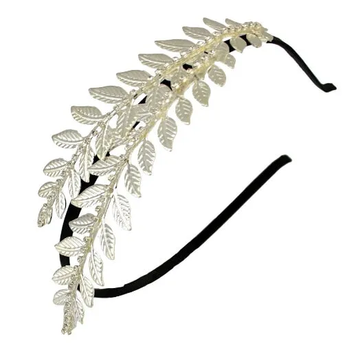 Double Gold Leaves Hairbands Wedding Headpiece Bridal Hair Accessories Wedding