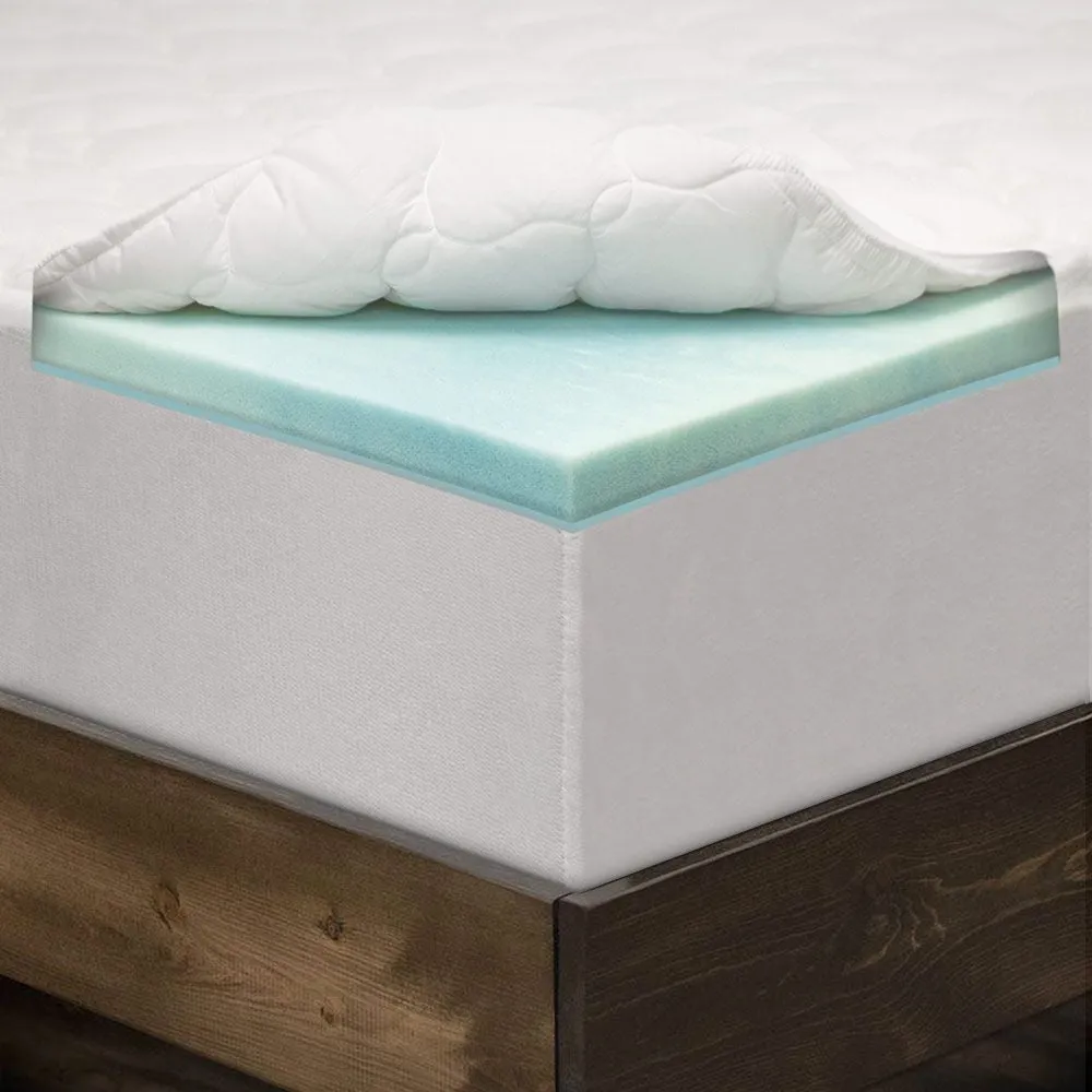 Double Thick 2-Piece Bamboo Mattress Pad & Comfort Topper