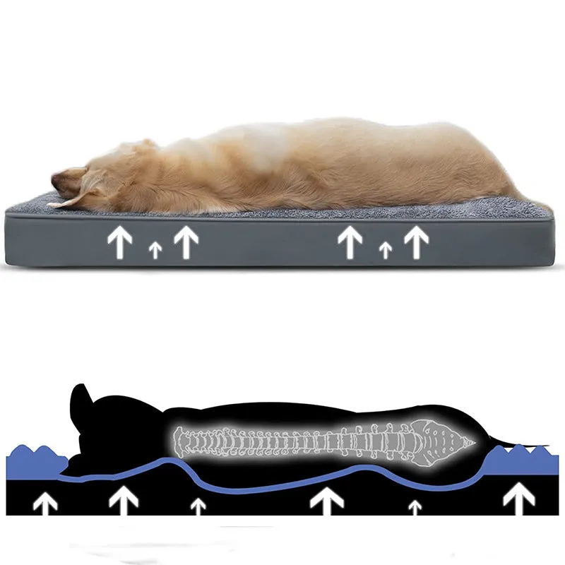 Egg-Crate Foam Dog Bed with Removable Washable Cover-L