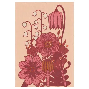 Ekelund Peach Burgundy Kitchen Towel