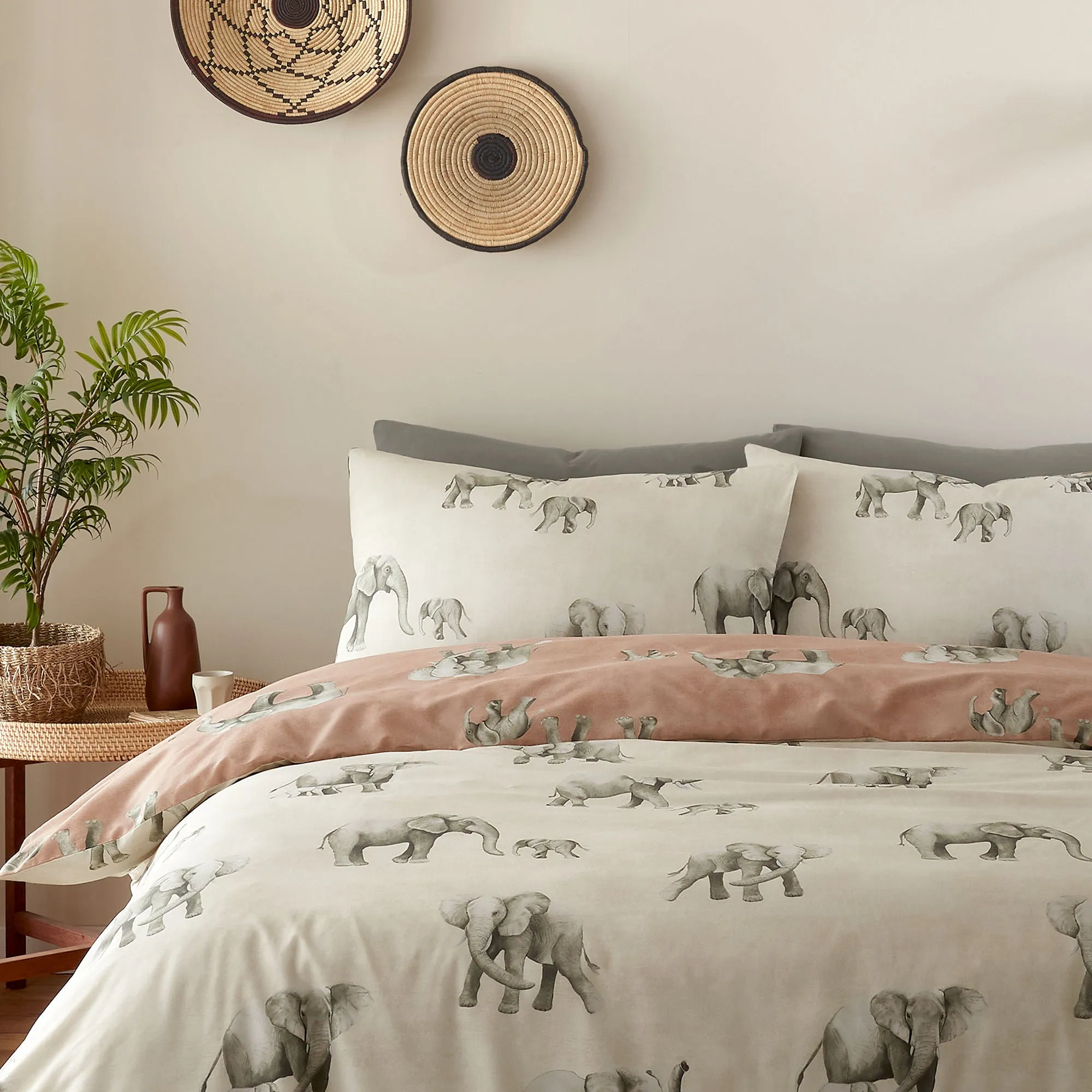 Ella the Elephant Duvet Cover Set by Fusion in Natural