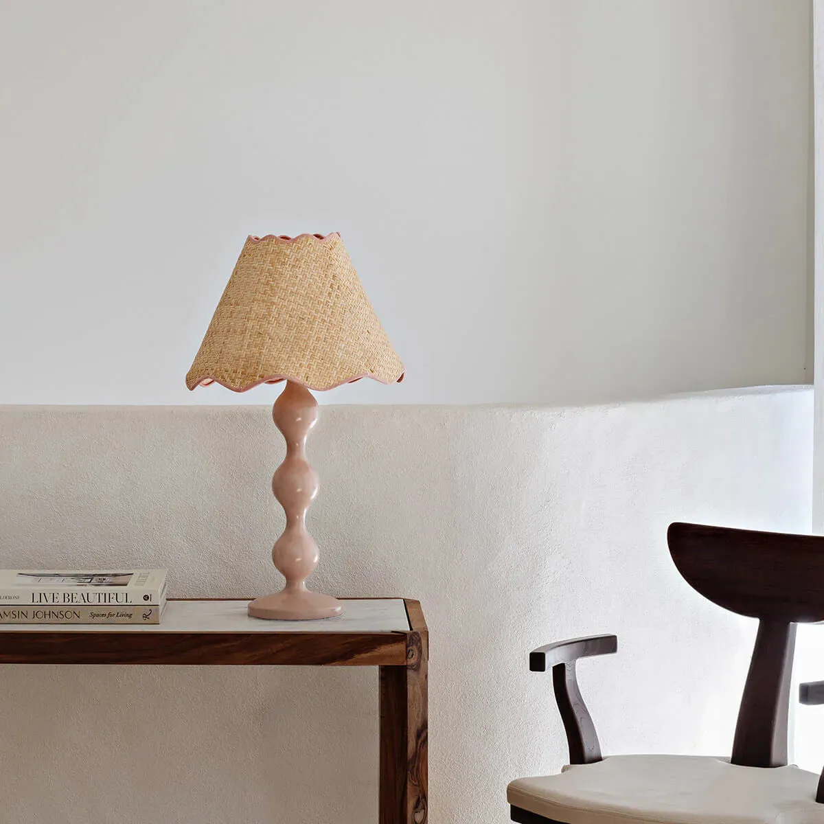 EVIE TABLE LAMP,  BLUSH