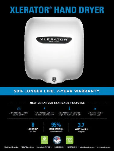 Excel XLERATOR® XL-BW Hand Dryer