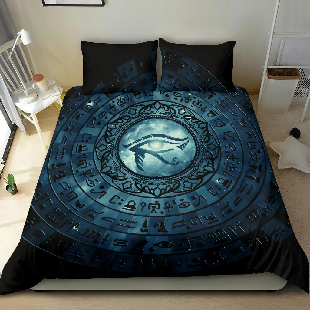 Eye of Horus Mandala - Blue | Bedding Set | Mandalazed