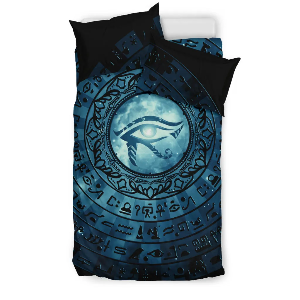 Eye of Horus Mandala - Blue | Bedding Set | Mandalazed