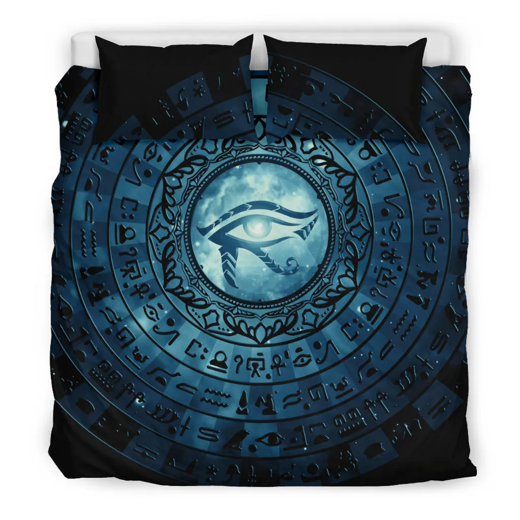 Eye of Horus Mandala - Blue | Bedding Set | Mandalazed