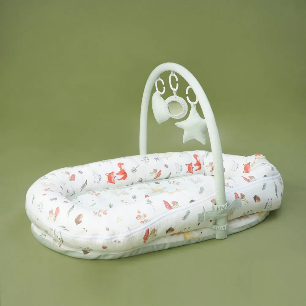 Fancy Fluff Organic Baby Cocoon- Woodland