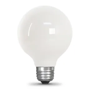 Feit Electric BPG2540W/950CA/FIL LED Bulb, Globe, G25 Lamp, 40 W Equivalent, E26 Lamp Base, Dimmable, Daylight Light