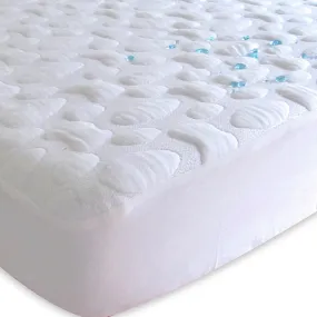 Forty Winks Pebble-Puff Quilted Mini-Crib Mattress Protector - Eucalyptus Fibers (Tencel)